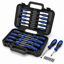 BITUXX 58 tlg Schraubendreher und Bit Set Kreuz Schlitz Torx Sechskant