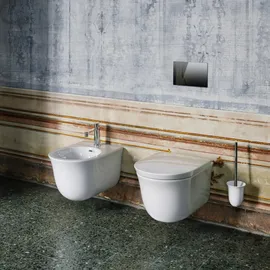Laufen The New Classic Wandbidet, 1 Hahnloch, mit Überlauf, verdeckte Befestigung, H8308510003021,