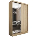 masseno Schwebetürenschrank PATRIZIA 120 x 216 x 61 cm Braun