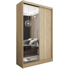 masseno Schwebetürenschrank PATRIZIA 120 x 216 x 61 cm Braun