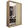 masseno Schwebetürenschrank PATRIZIA 120 x 216 x 61 cm Braun