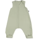 Julius Zöllner Schlafoverall Jumper Musselin 0,5 TOG Gr. 80 | 100% Baumwollmusselin | Oeko-TEX Standard 100 | Lime