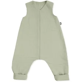 Julius Zöllner Schlafoverall Jumper Musselin 0,5 TOG Gr. 80 | 100% Baumwollmusselin | Oeko-TEX Standard 100 | Lime