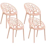 CLP Gartenstuhl Hope Sessel 59 x 59 x 80 cm rosa 4 St.