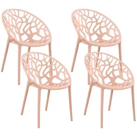 CLP Gartenstuhl Hope Sessel 59 x 59 x 80 cm rosa 4 St.