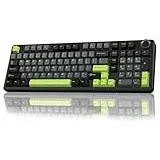 AULA F99 Pro Mechanische Gaming Tastatur,3-Modus Wireless Mechanische Tastatur mit Knopf,Fünfschichtige Polsterung Struktur,RGB-Hintergrundlicht,QWERTY,Hot-swap Custom Keyboard