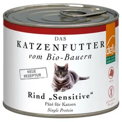 defu Nassfutter Katze Rind Sensitive bio 200g