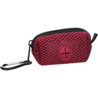 Karlie Kotbeutelspender - Misha Bordeaux - Polyester & Mesh - Reißverschluss - Karabinerhaken - 1 Rolle inklusive - Flamingo