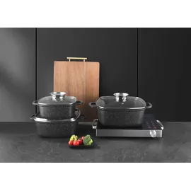 klönberg Topf-Set 6-tlg. 2 x Bräter + 2 x Backtopf + 2 x quadratischer Topf