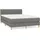 vidaXL Boxspringbett mit Matratze Dunkelgrau 140x200 cm Stoff