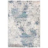 Carpeto Rugs Bunt Abstraktes Modern Designer Teppich - Kurzflor - Weich Teppich für Wohnzimmer, Schlafzimmer, Esszimmer - ÖKO-TEX Wohnzimmerteppich - Teppiche - Blau Grau - 160 x 230 cm