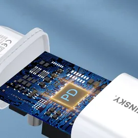 wozinsky WGWCW USB-A USB-C 20W Wandladegerät Weiß