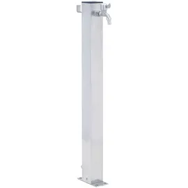 vidaXL Wassersäule für den Garten 100 cm Edelstahl Quadratisch