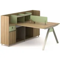 xl moebel gmbh Schreibtisch Co-Working-Tisch Teambürotisch Gemeinschaftsschreibtisch 2 Personen - Beige