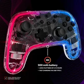 Snakebyte RGB S Controller Transparent Nintendo Switch