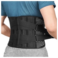 GelldG Rückenbandage Rückenbandage mit Stützstreben und Verstellbare Zuggurte schwarz
