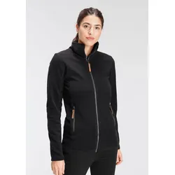 Fleecejacke POLARINO, Damen, Gr. 44, schwarz, Fleece, Obermaterial: 100% Polyester, sportlich, paspeliert, Jacken, für kalte Tage, aus Fleece, lässiger Look