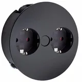 Naber Doppelsteckdose 2 St. Schwarz