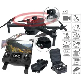 Simulus Faltbare GPS-Drohne, 4K-Cam, 360°-Abstandssensor, Brushless-Motor, App