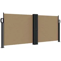 vidaXL Seitenmarkise 100 x 600 cm grau Polyester
