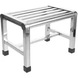 Ciieeo Duschhocker Aus Edelstahl Wasserdicht Kleiner Metallhocker Für Badezimmer Und Küche Rutschfester Badewannensitz Tritthocker Für Senioren Kinder Erwachsene 11.02X7.87X7.48 Zoll