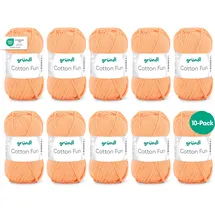 120 Häkelgarn Cotton Fun Apricot 10 St.