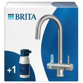 Brita 3-Wege-Küchenarmatur Edelstahl Silber