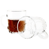 Almina Sefa Gläser-Set Sechsteilig Transparent 230 ml für Tee, Kaffee, Saft