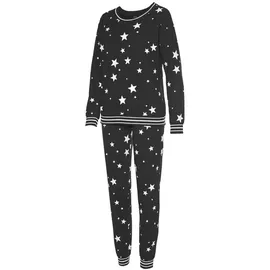 VIVANCE DREAMS Damen Pyjama schwarz-gemustert Gr.32/34