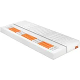 sleepling 190140 Federkernmatratze Comfort 110 | Taschenfederkern Matratze | 7-Zonen Punktoflex | Härtegrad 2.5 | Made in EU | Wendegriffe | Ökotex | 60 Grad waschbar | 90 x 200 x 18 cm, weiß