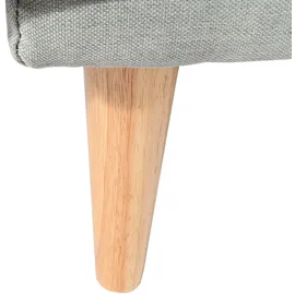 Mendler Schlafsofa HWC-M79, Gästebett Schlafcouch Couch Sofa, Schlaffunktion Liegefläche 180x110cm ~ Stoff/Textil mint-grau