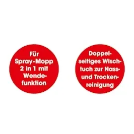 Clean Maxx Bodenwischer Ersatz-Wischtücher 2er Set türkis