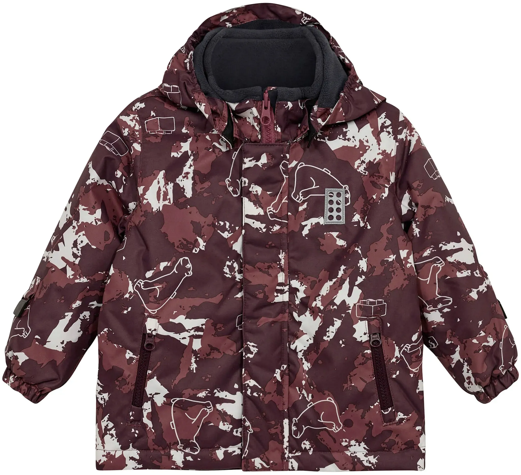 LEGO® kidswear Winterjacke mit abnehmbarer Kapuze LWJojo, lila | rosa | mehrfarbig, 80