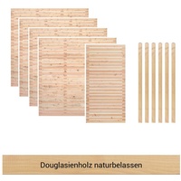 BM Massivholz Zaun "Kurt Set 4.1" Zaunelemente Gr. H: 180 cm H/L: 180 cm, beige (ohne) Zaunelemente