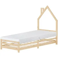 ML-Design Kinderbett Haus 90x200 cm mit Matratze H:16cm, Hausbett