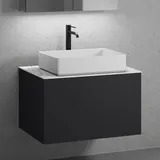neoro n50 Unterschrank B: 80 cm mit 1 Auszug, Waschtisch B: 58 cm weiß matt, B: 80.5 BN0065WM+BN0432BM+BN0402C1