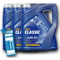 3x 5L Mannol Motoröl Classic 10W-40 MN7501-5