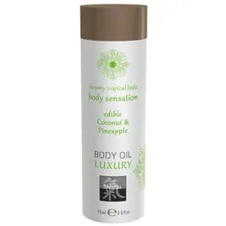 Shiatsu - Körperöl Massageöl mit Aroma Duft Geschmack Kokosnuss und Ananas 75 ml