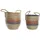 DKD Home Decor Korb-Set Aufbewahrungskorb 35 x 22 x 46 cm grün/orange