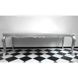 Casa Padrino Barock Luxus Esstisch Silber 240 cm x 100 cm - Esszimmer Tisch - Made in Italy - Luxury Collection