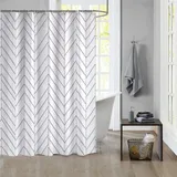 Duschvorhang LinesShower Curtain Curtains, Duschvorhänge Duschrollo 100x200cm Duschvorhang Mit Gewicht Badewanne, Duschrollo, Badewanne Duschvorhang Textil Stoff Waschbar Bad Vorhang Badevorhang 739