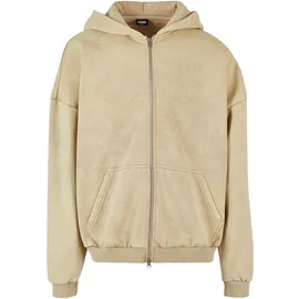 URBAN CLASSICS Heavy Sand Washed 90 ́s Reißverschlusspullover Union Beige 2XL