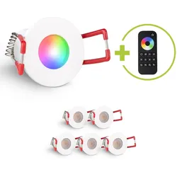 Einbaustrahler Mini Livorno 3W RGBW IP65 - Farbe: weiß - Anzahl: 6x