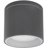 ETC Shop Außenleuchte Deckenlampe, anthrazit, Glas, IP44, D 10,8 cm