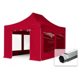 TOOLPORT Faltpavillon 3 x 4,5 m inkl. 4 Seitenteile Rot