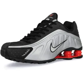 Nike Shox R4 Damen Metallic Silver/Black/Light Crimson 38