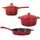 casativo Profi Gusseisen Topf-Set 3-tlg. Pfanne + Kochtopf + Stielkasserolle
