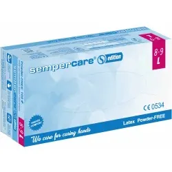 Sempercare® Einmalhandschuhe Edition Latex LOF 3000001782 , 1 Packung = 100 Stück, Größe L (8-9)