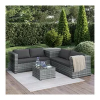 Steelsøn Sitzgruppe Veloria, Gartenmöbel Set 5-teilig mit 2X Gartenbank,