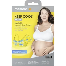Medela Keep CoolTM Ultra Komfort Schwangerschafts- und Still-BH, schwarz - schwarz - M